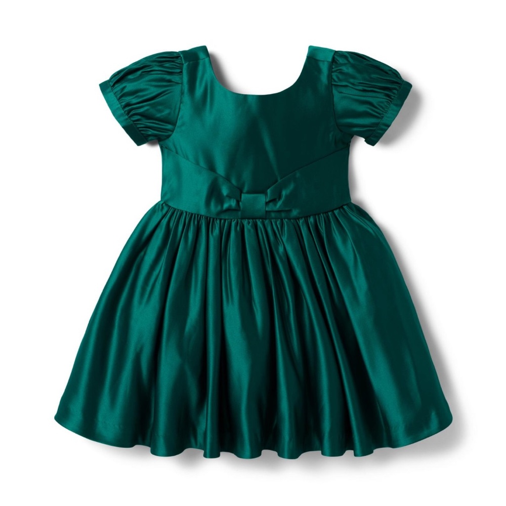 Janie and Jack Holiday Satin Bow Dress 18 - 24 months
